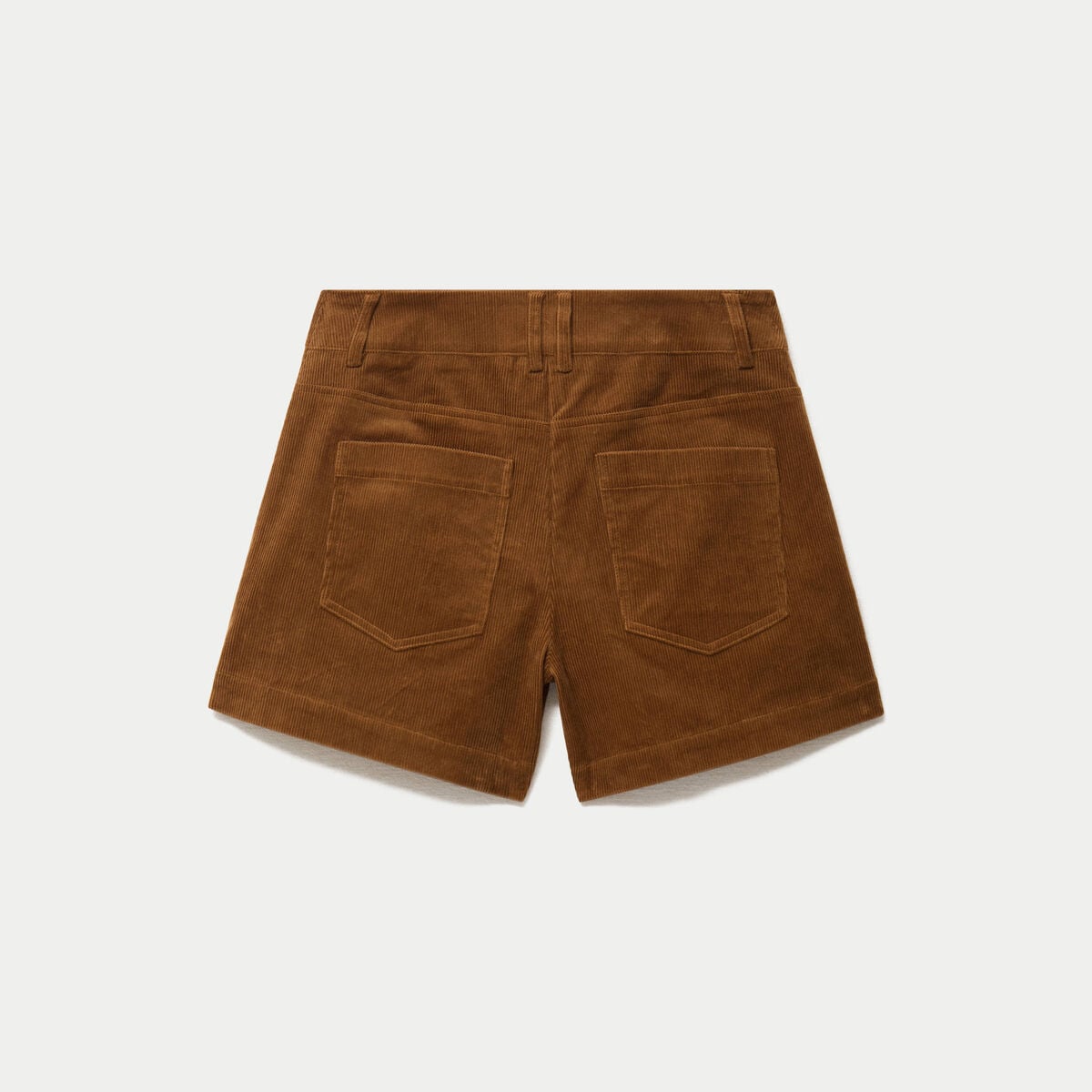 Short en velours marron femme
