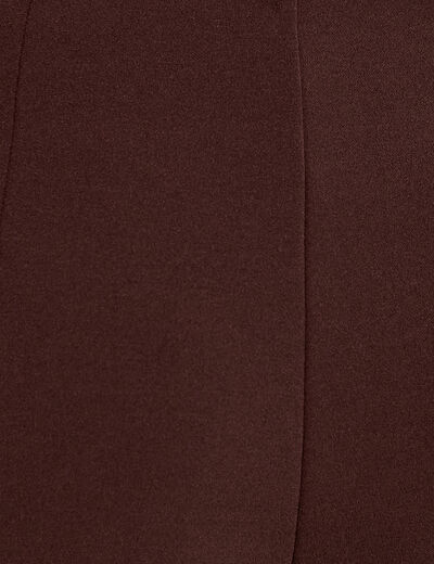 Pantalon bootcut avec ceinture marron fonc&eacute; femme