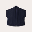Gilet polaire manches courtes bleu marine femme