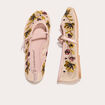 Ballerines résille brodées rose champagne femme
