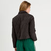 Veste matelassée courte noir femme