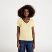 T-shirt noeuds dos jaune clair femme