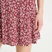 Jupe-short patineuse marron cognac femme