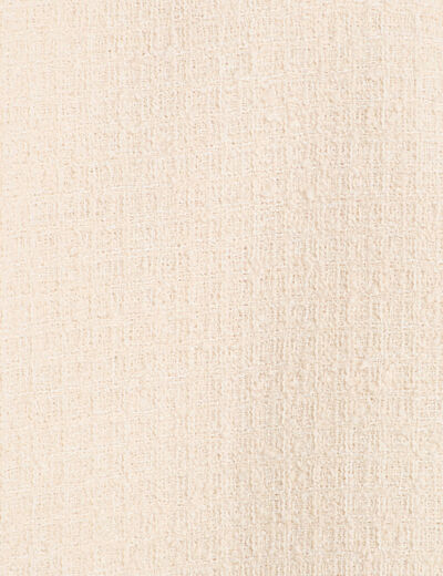 Veste boutonnée tweed beige femme