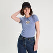 T-shirt manches courtes bleu gris femme
