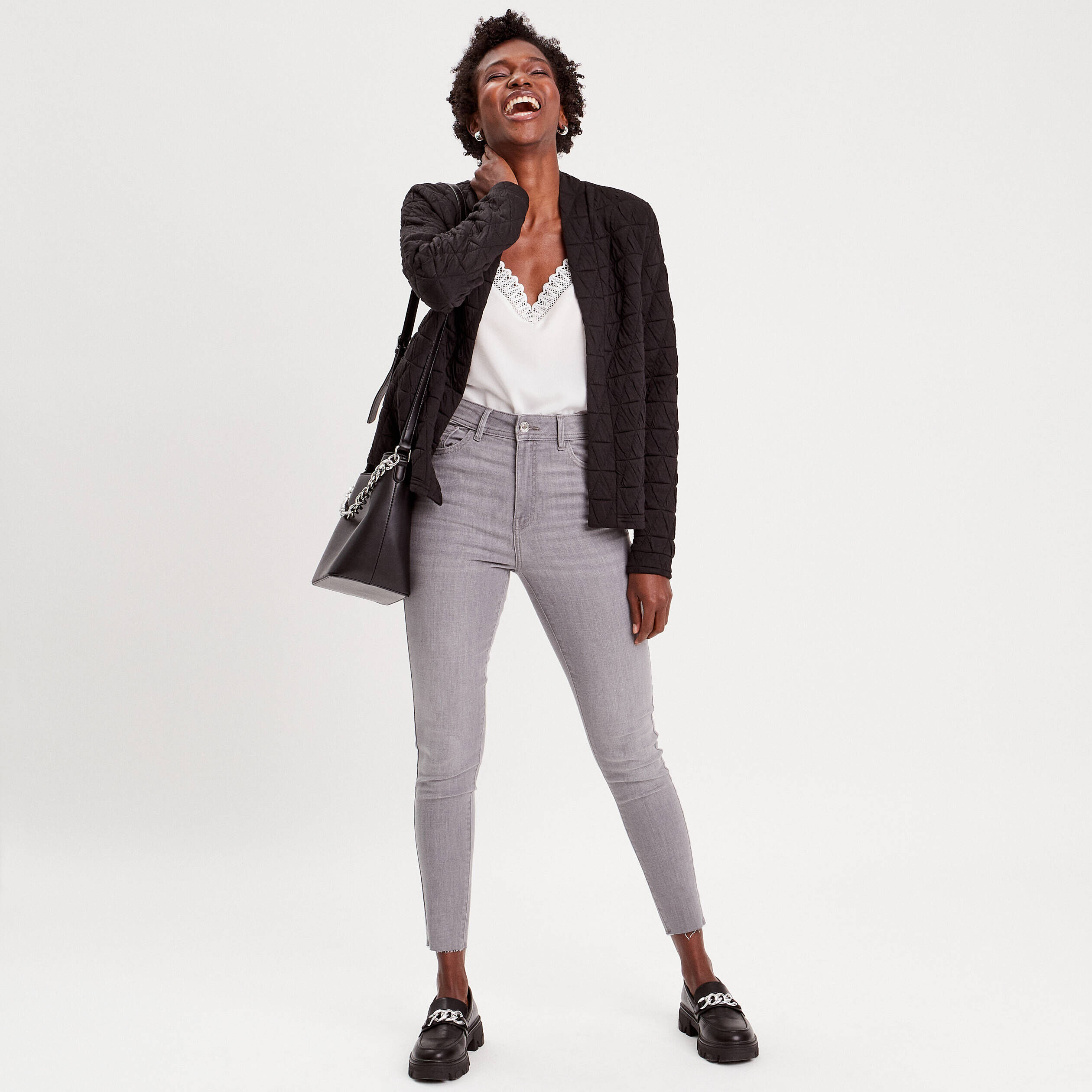 Jeans slim Gris Femme Vib s