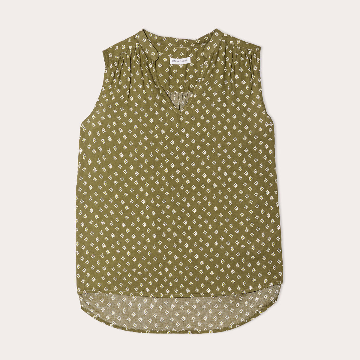 Blouse sans manches vert femme