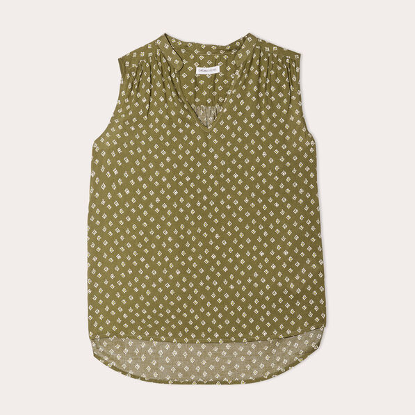 blouse sans manches vert femme Blouse sans manches vert femme