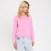Pull col bateau rose femme