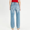Jeans droit 5 poches denim double stone femme