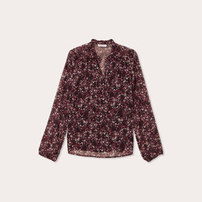 Blouse manches longues noir femme