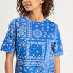 T-shirt manches courtes bleu femme