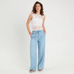 Débardeur effet crochet blanc femme