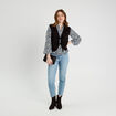 Blouse manches longues noir femme