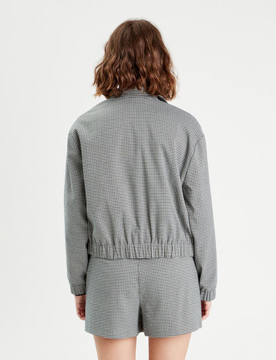 Veste zippée manches longues blanc femme