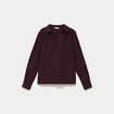 Blouse droite manches longues prune femme