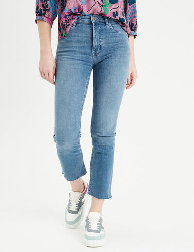 Jeans flare 7/8ème denim double stone femme