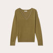 Pull manches longues vert foncé femme