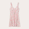 Robe évasée bretelles blanc femme