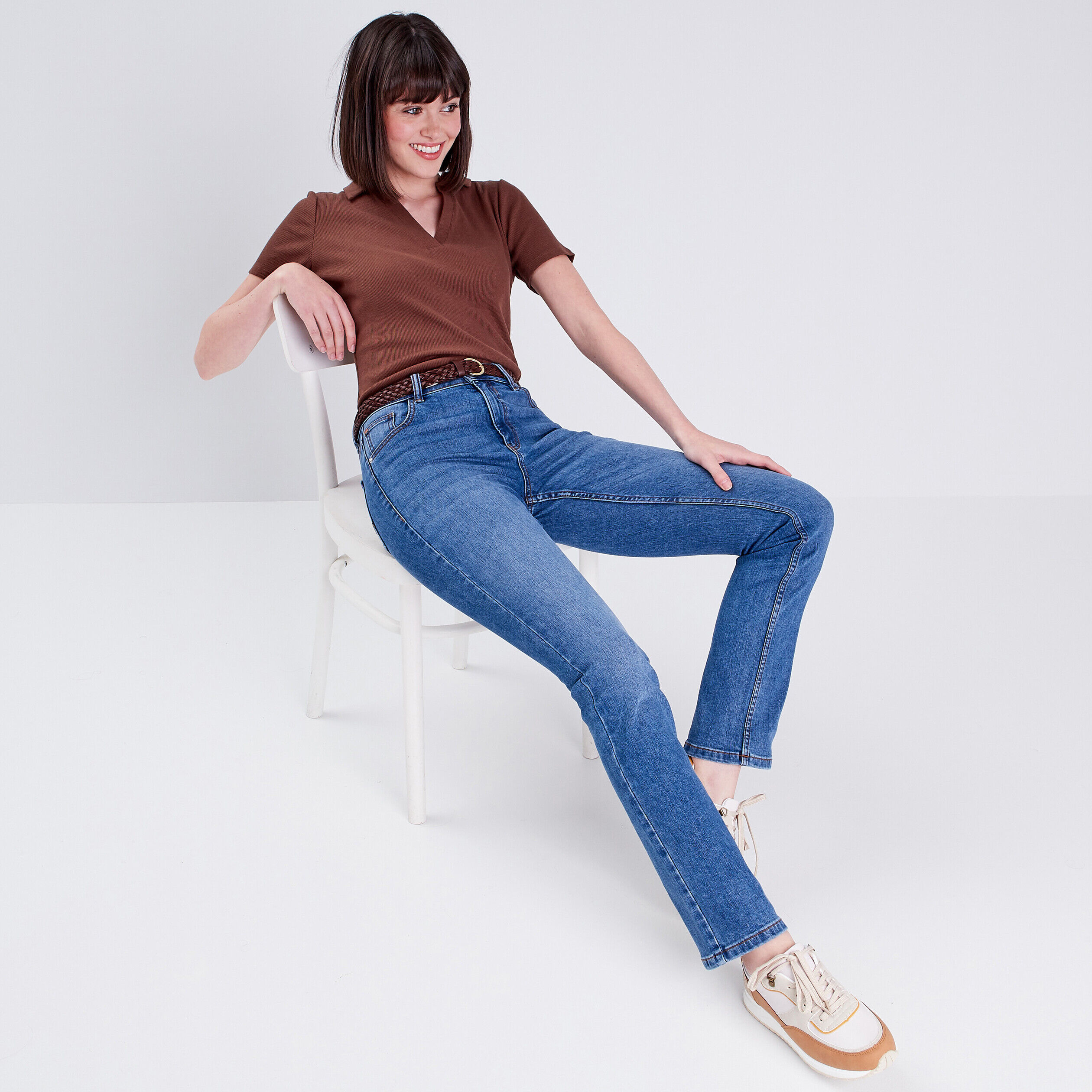 Jeans taille haute taille 46 Femme Vib s
