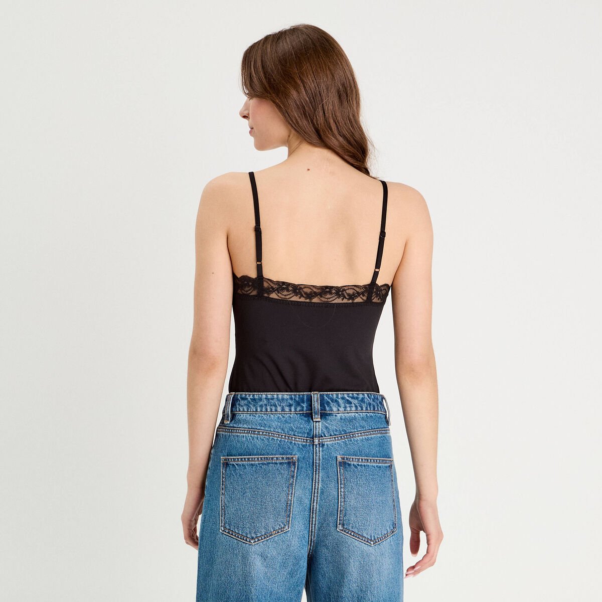 Body avec dentelle noir femme