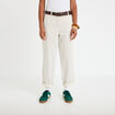 Pantalon chino 7/8&egrave;me taille &eacute;lastiqu&eacute;e blanc femme