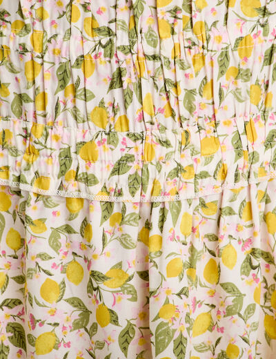 Robe évasée bretelles fines blanc femme