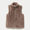 Veste courte ajust&eacute;e sans manches taupe femme