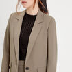 Veste blazer fluide vert kaki femme
