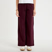 Pantalon large style jogging prune femme