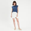 T-shirt manches courtes bleu foncé femme