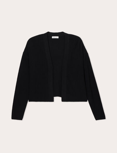 Gilet manches longues noir femme