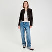 Veste avec boutons noir femme