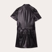 Robe moulante simili cuir noir femme