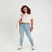 Jeans slim denim dirty femme