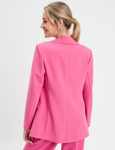Veste blazer fluide rose femme
