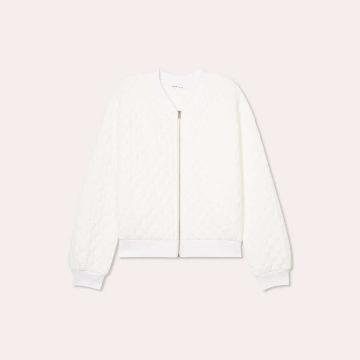 Veste matelassée zippée blanc femme