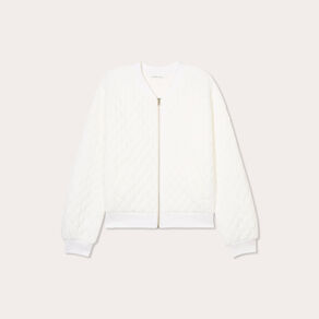 Veste matelassée zippée blanc femme