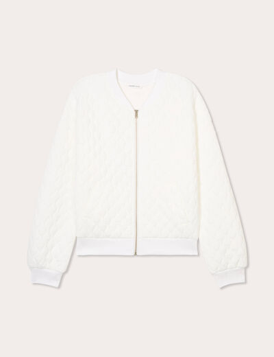 Veste matelassée zippée blanc femme