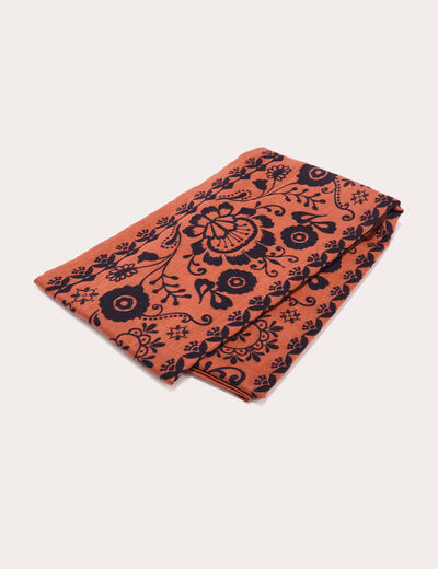 Foulard carré rouge clair femme