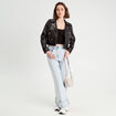Débardeur cropped bretelles noir femme