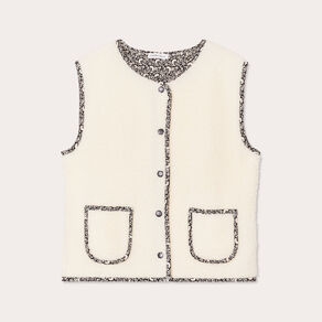 gilet sans manches ecru femme Gilet sans manches ecru femme