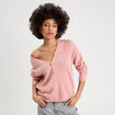 Gilet manches longues rose pastel femme