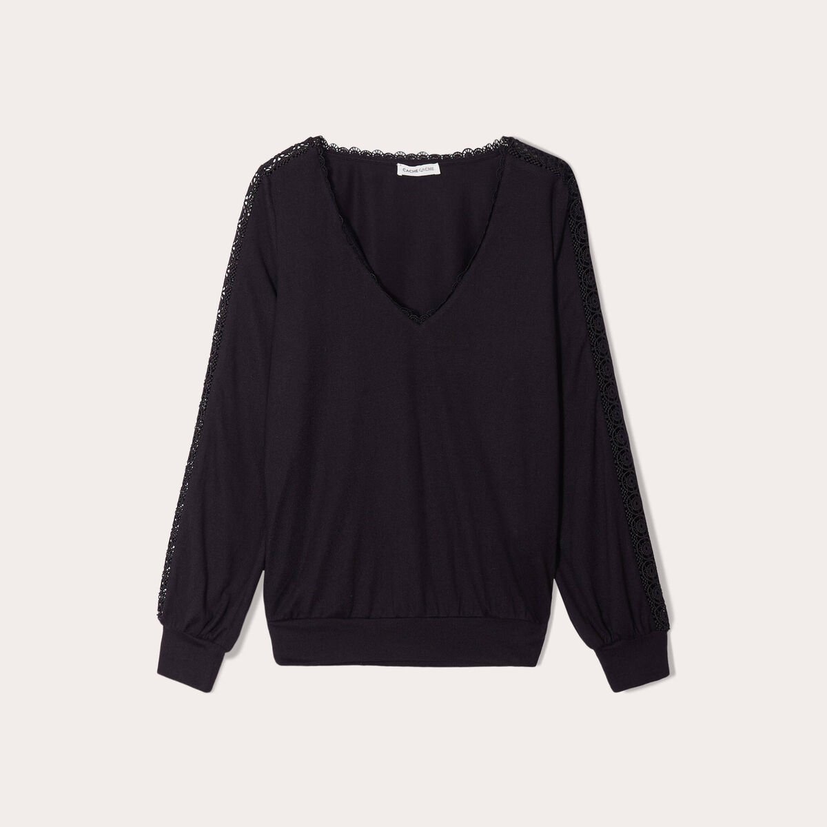 T-shirt manches longues noir femme