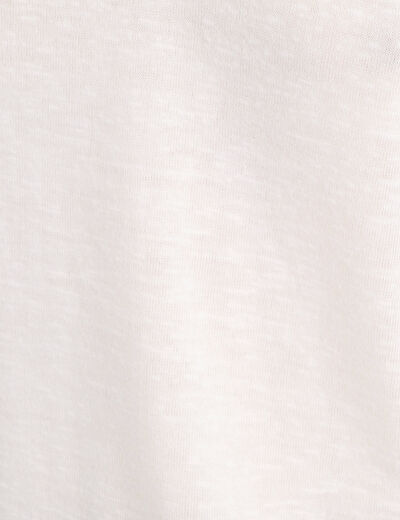 T-shirt manches courtes ecru femme