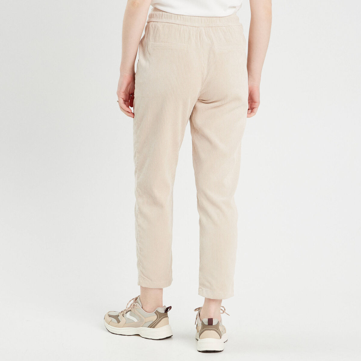 Pantalon slouchy velours sable femme