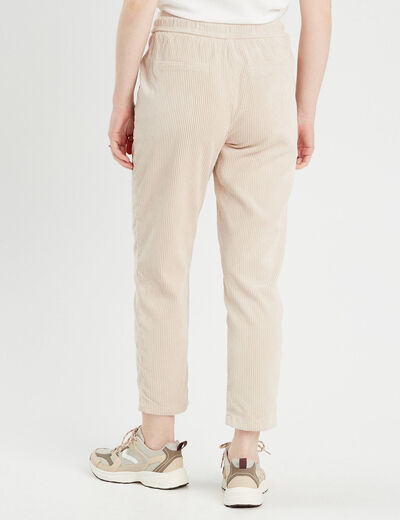 Pantalon slouchy velours sable femme