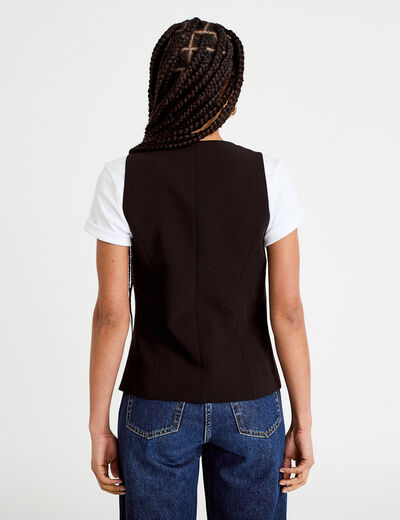 Gilet sans manches noir femme