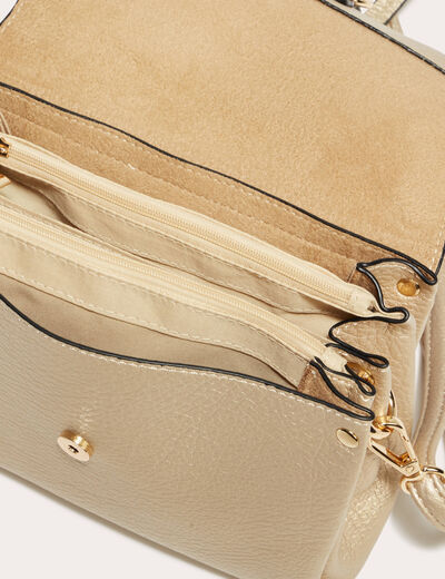 Sac à rabats couleur or femme