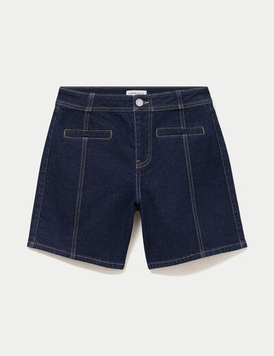 Short en jean denim brut femme
